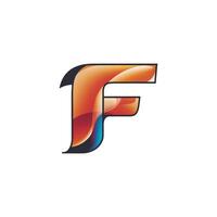 único F logo diseño vector