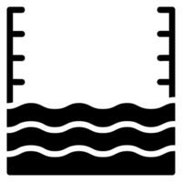water level glyph icon vector