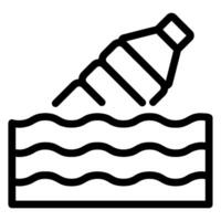 water pollution line icon vector