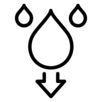 water crisis line icon vector