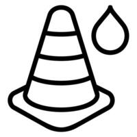 traffic cone line icon vector