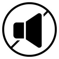 no sound glyph icon vector