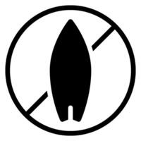 No Surf glyph icon vector