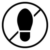 no step glyph icon vector