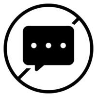 no talk glyph icon vector