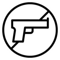no weapons line icon vector