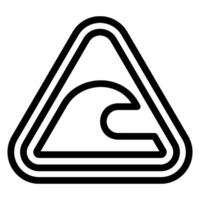 wave line icon vector