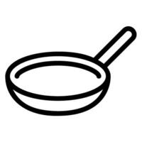 frying pan line icon vector