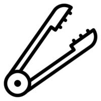 forceps line icon vector