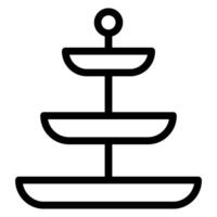 serving stand line icon vector