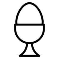 egg cup line icon vector