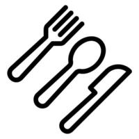 tableware line icon vector