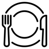 tableware line icon vector