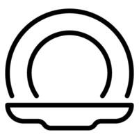 plates line icon vector