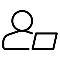 employee line icon vector