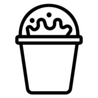 bucket line icon vector