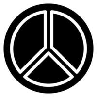 peace glyph icon vector
