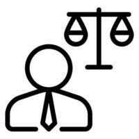 lawyer line icon vector