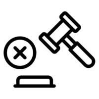 rejected line icon vector
