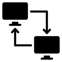 remote access glyph icon vector