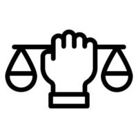 civil rights line icon vector