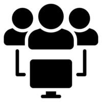 collaboration glyph icon vector