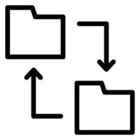 sync line icon vector