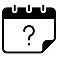 question mark glyph icon vector