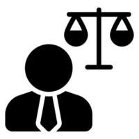 lawyer glyph icon vector