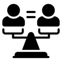 equal rights glyph icon vector