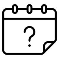 question mark line icon vector