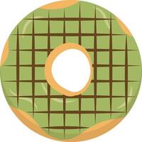 Sweet Donut Isolated on White Background. Cute Cartoon Design and Shapes. vector