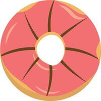 Sweet Donut Isolated on White Background. Cute Cartoon Design and Shapes. vector