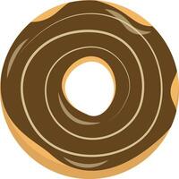 Sweet Donut Isolated on White Background. Cute Cartoon Design and Shapes. vector