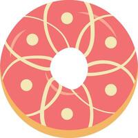 Sweet Donut Isolated on White Background. Cute Cartoon Design and Shapes. vector