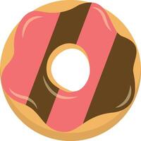 Sweet Donut Isolated on White Background. Cute Cartoon Design and Shapes. vector
