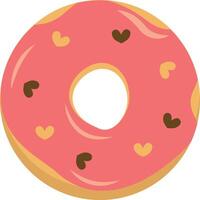 Sweet Donut Isolated on White Background. Cute Cartoon Design and Shapes. vector