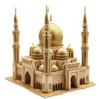 illustration of a gold mosque png