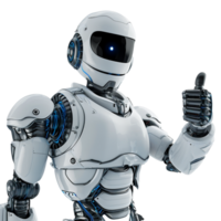 illustration of a robot giving a thumbs up png