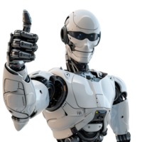 illustration of a robot giving a thumbs up png