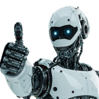 illustration of a robot giving a thumbs up png