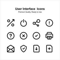 User interface icons set, premium quality and ready to use vectors