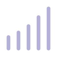 Mobile signals icon design in modern style, user interface vector