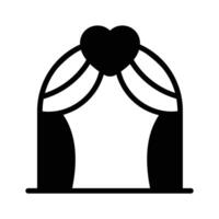 Well designed icon of wedding arch in editable design style vector