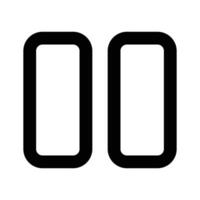 Pause button icon design, creative vector