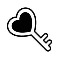 Get this beautiful of love key in modern style, premium icon vector