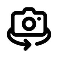 Camera flip button icon, ready for premium use vector
