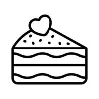 An amazing of cake with heart, wedding cake vector