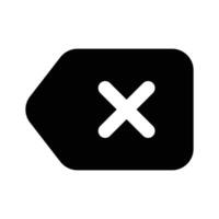 Backspace button icon, user interface design vector