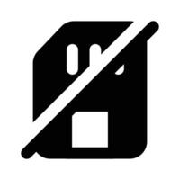 Disabled sd card storage icon design, ready to use vector